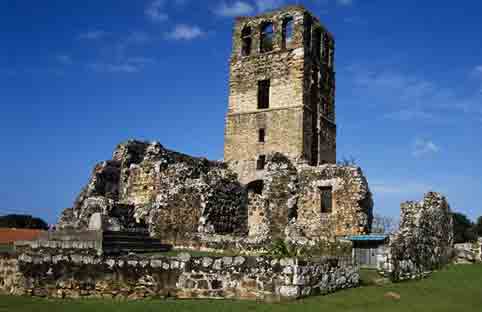 Sight of Panama Viejo ruins (Old Panama City, Panama)
